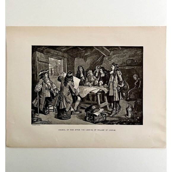 William Of Orange War Council Dutch Prince Typogravure Victorian 1894 DWS4 - Picture 2 of 2